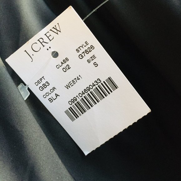 J. Crew Black White Herringbone Quilted Puffer Vest Small NEW - Picture 7 of 11